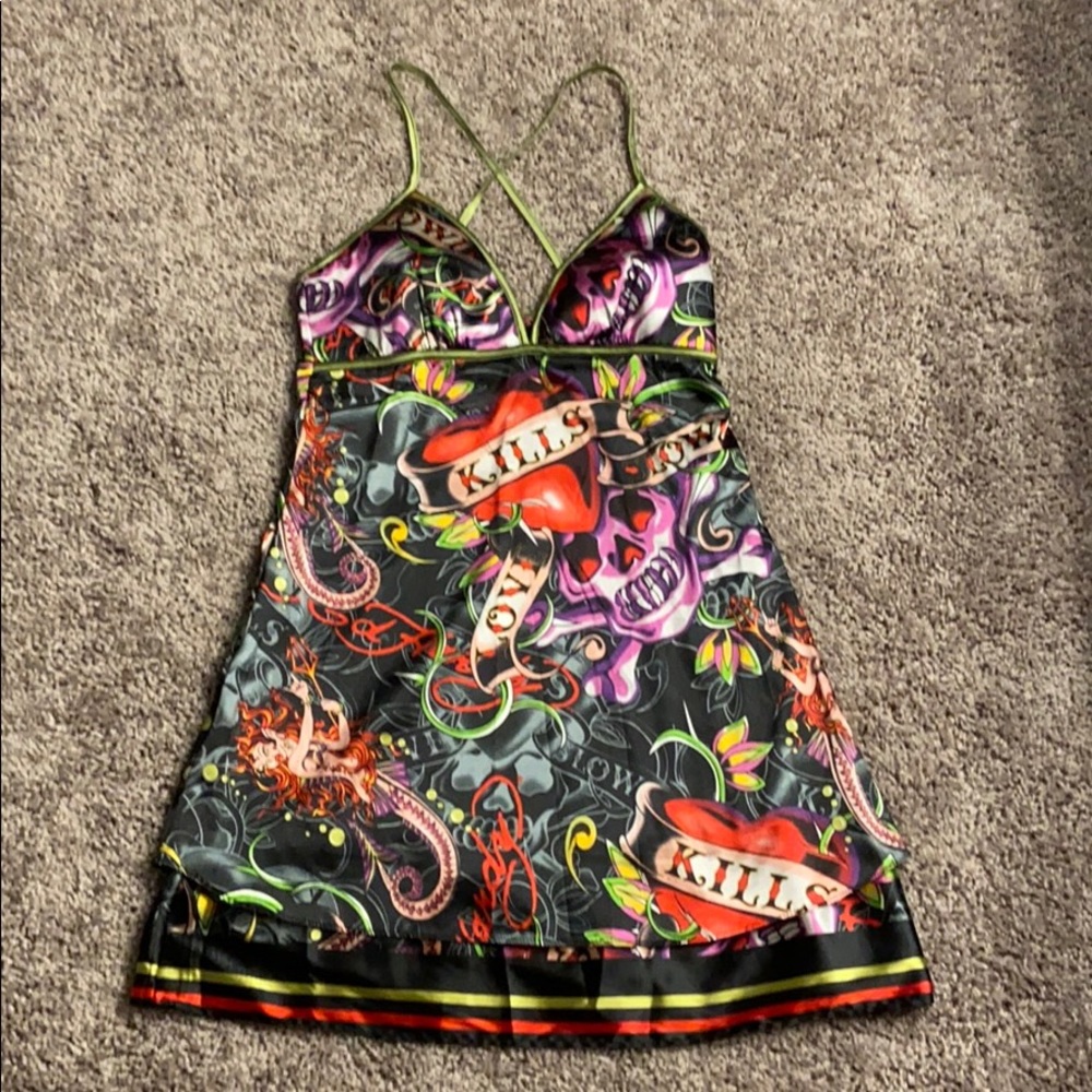 🆕 {Ed Hardy} Criss across Back Dress